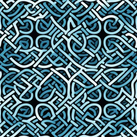Blue and White Geometric Seamless Pattern