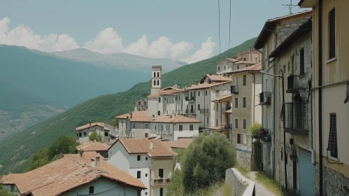 Captivating Italian Hill Town: Charming Architecture Amidst Nature