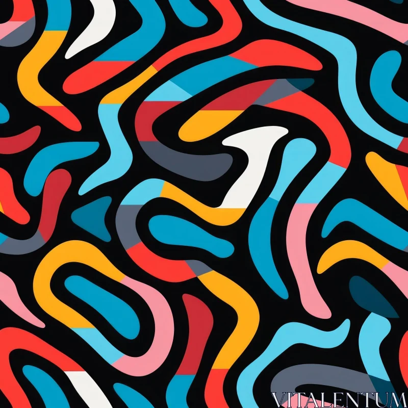 AI ART Colorful Graffiti Seamless Pattern
