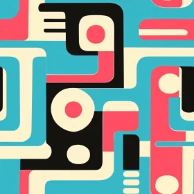 Bright Geometric Memphis Design Pattern
