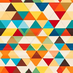 Modern Geometric Triangle Pattern - White Background