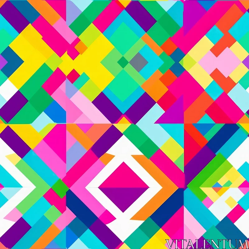 AI ART Colorful Geometric Pattern - Symmetrical Design