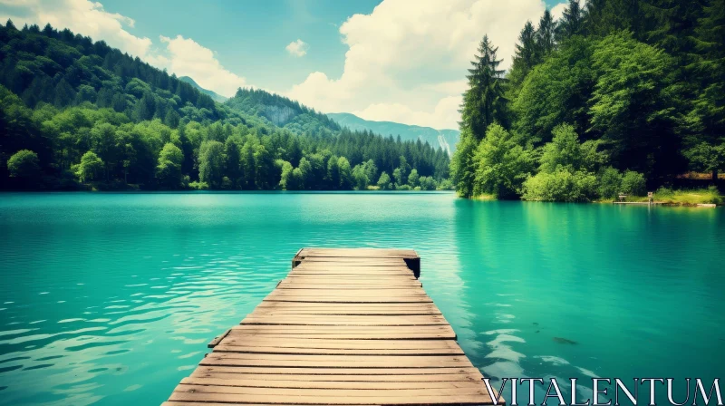 Serene Mountain Lake Scenery | Reflection of Nature AI Image