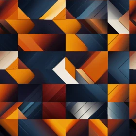 Blue and Orange Geometric Pattern Design
