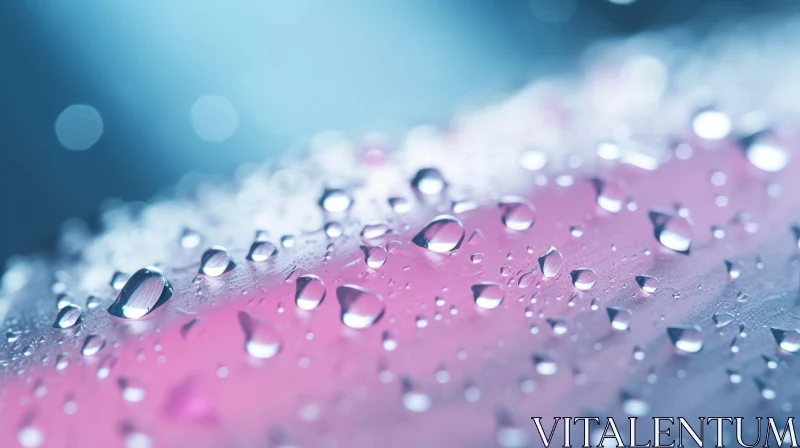 Pink Water Droplets: Beauty and Tranquility AI Image