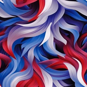 Red, White, Blue Abstract Painting