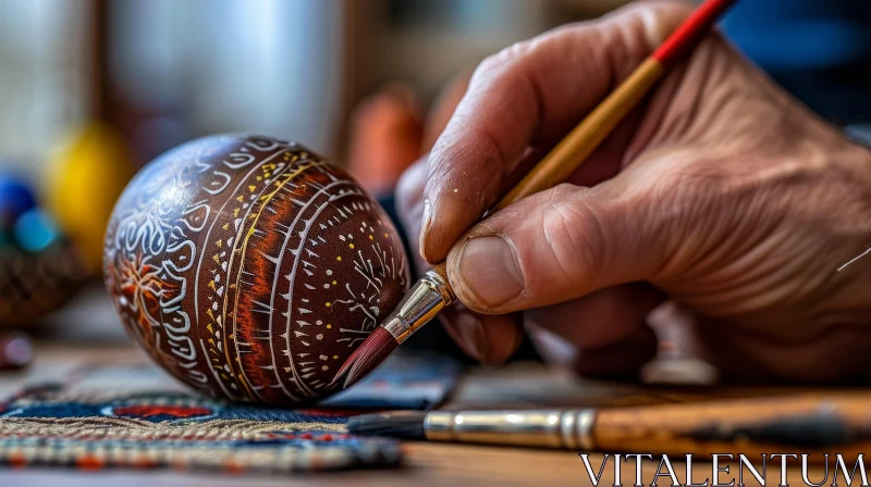 Easter Egg Painting | Delicate Artwork | Easter Traditions AI Image