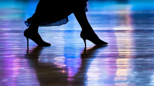 Elegant Woman's Legs in Black High Heels - Captivating Photo