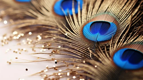 Exquisite Peacock Feather Close-Up