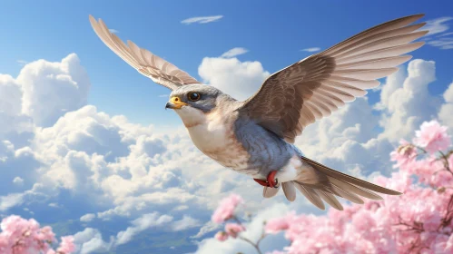 Graceful Falcon in Flight