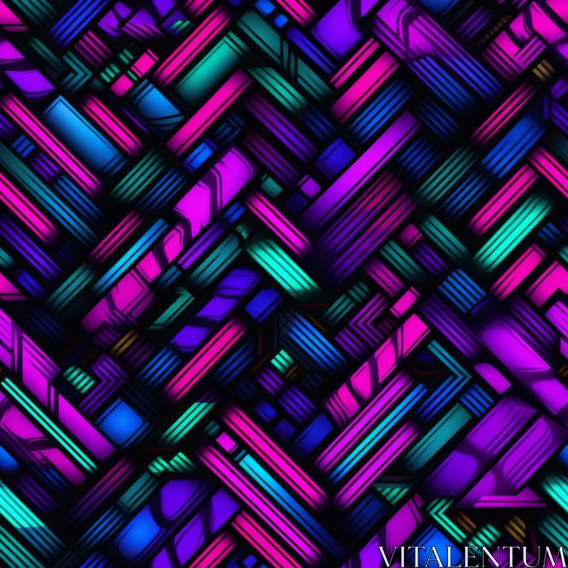 Colorful Diagonal Stripes Pattern for Modern Designs AI Image