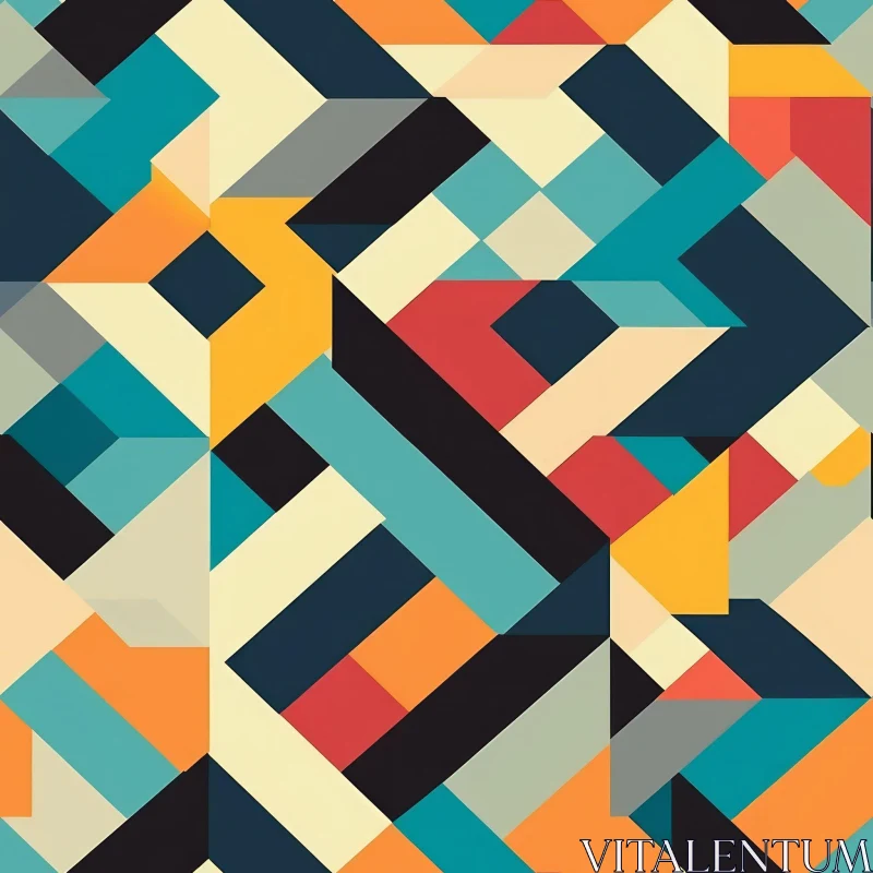 Colorful Geometric Pattern for Design Inspiration AI Image