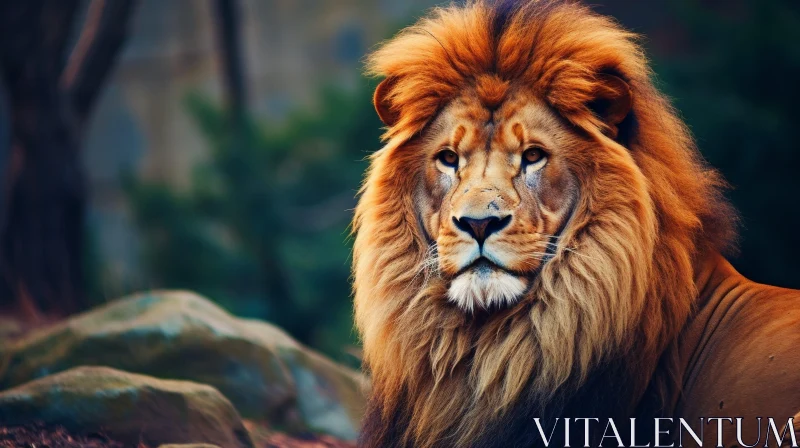 Majestic Lion Portrait - Wildlife Photography AI Image