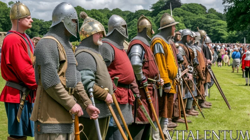 Medieval Armor: Group of Men in Protective Gear AI Image