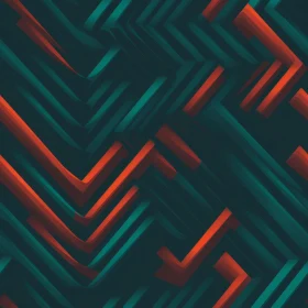Abstract Geometric Background - Orange and Blue-Green Pattern