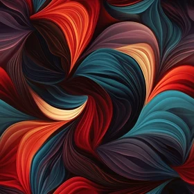 Colorful Abstract Painting with Dynamic Shapes