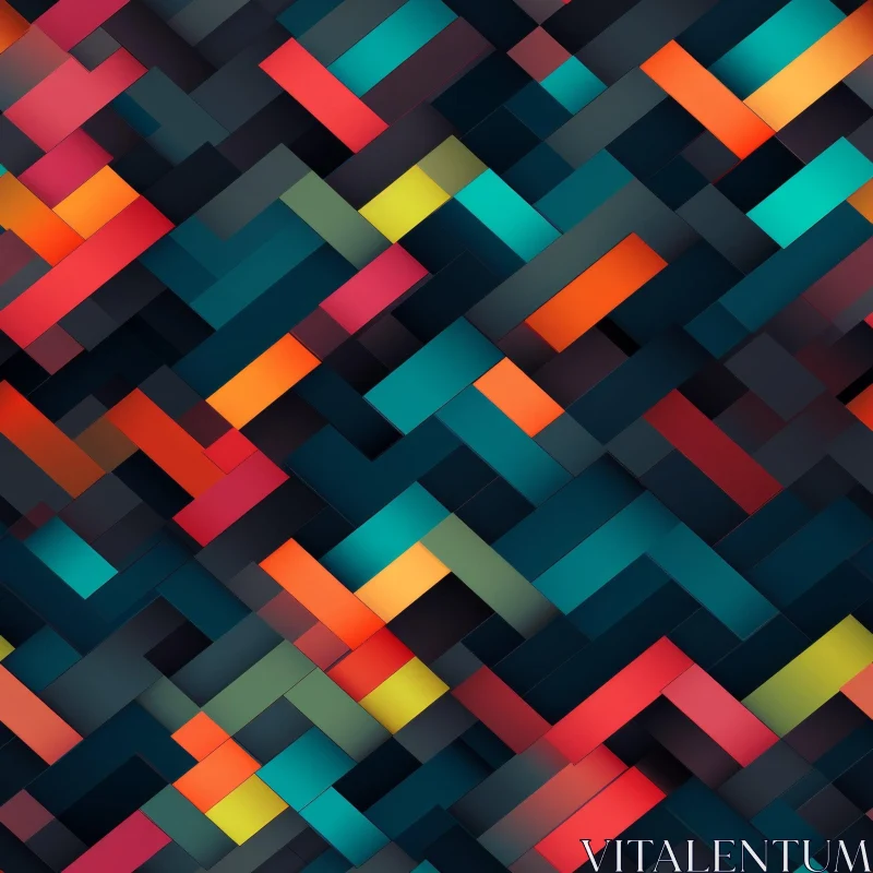 Colorful Geometric Pattern for Background or Texture AI Image