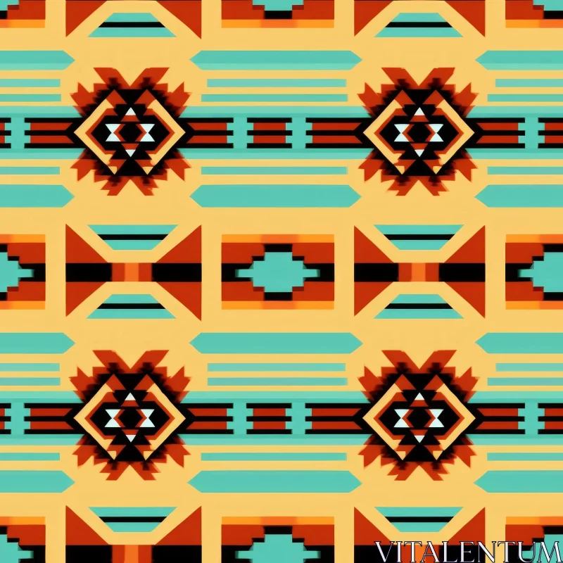 Native American Geometric Pattern - Seamless Design AI Image