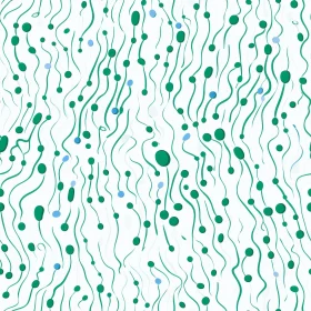 Organic Green and Blue Circles Seamless Pattern