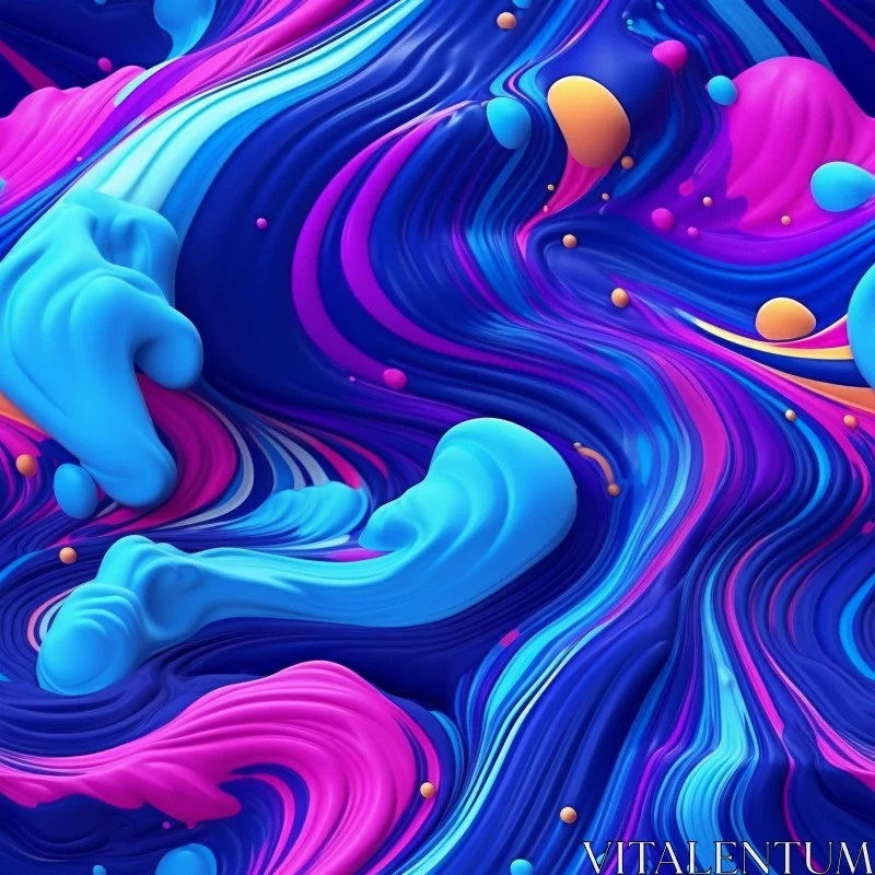 Colorful Abstract Painting with Dynamic Energy AI Image