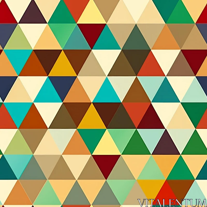 Colorful Geometric Triangle Pattern for Backgrounds AI Image