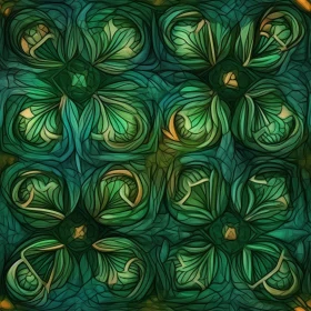 Intricate Green Clovers Seamless Pattern