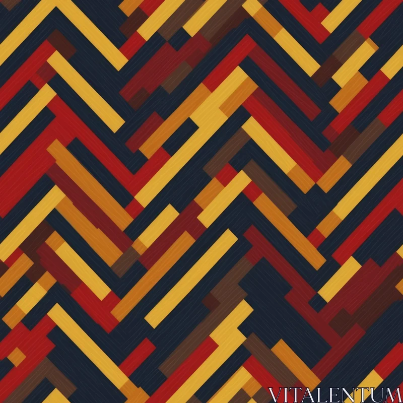 Dark Wood Herringbone Parquet Flooring Pattern AI Image