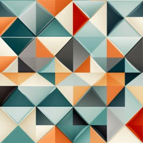 Retro Geometric Triangle Pattern - Seamless Design
