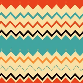 Retro Zig-Zag Stripes Geometric Pattern
