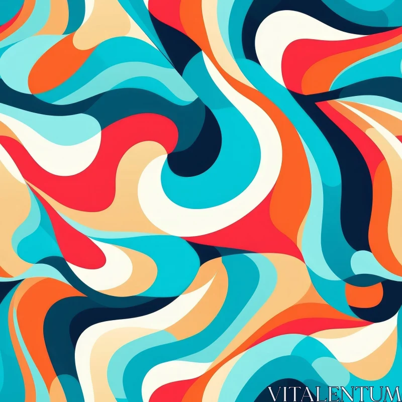 Vibrant Abstract Painting for Home Decor and Print Materials AI Image