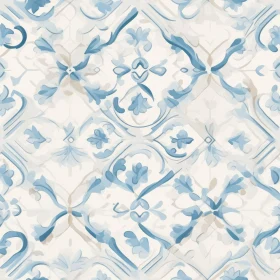 Blue and White Ceramic Tiles Pattern | Traditional Portuguese Azulejos