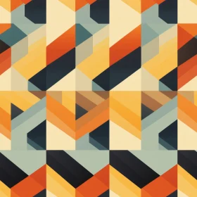 Retro Geometric Seamless Pattern - Background Design