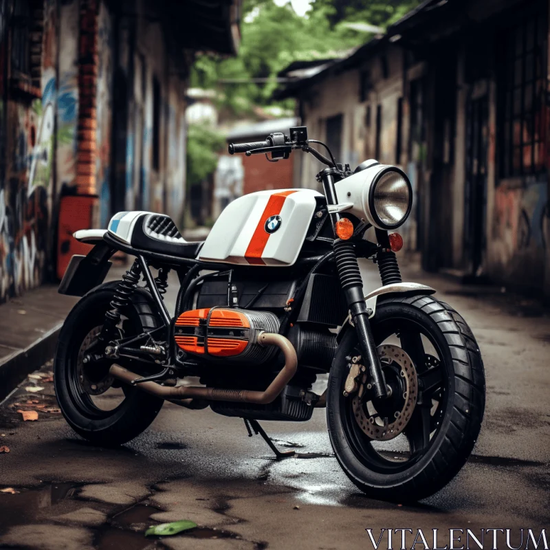 Captivating Motorcycle Art: Muted Colorscape with Raw Authenticity AI Image