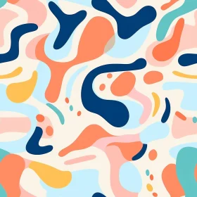 Cheerful Organic Shapes Abstract Pattern