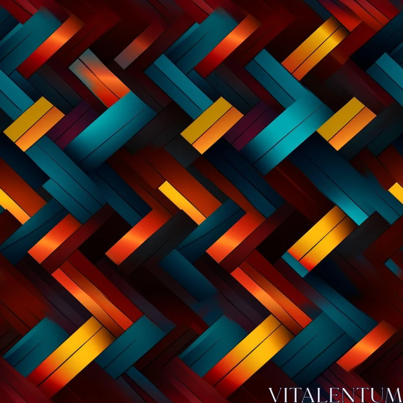 Multicolored Stripes Herringbone Pattern Background AI Image