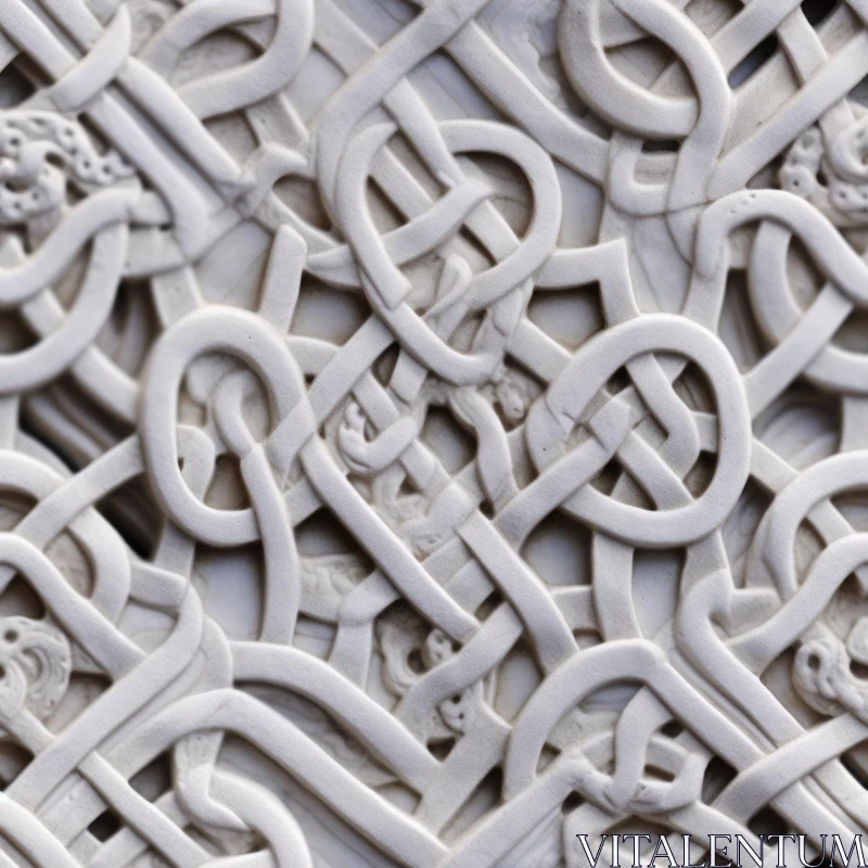 AI ART White Celtic Knot Pattern Texture