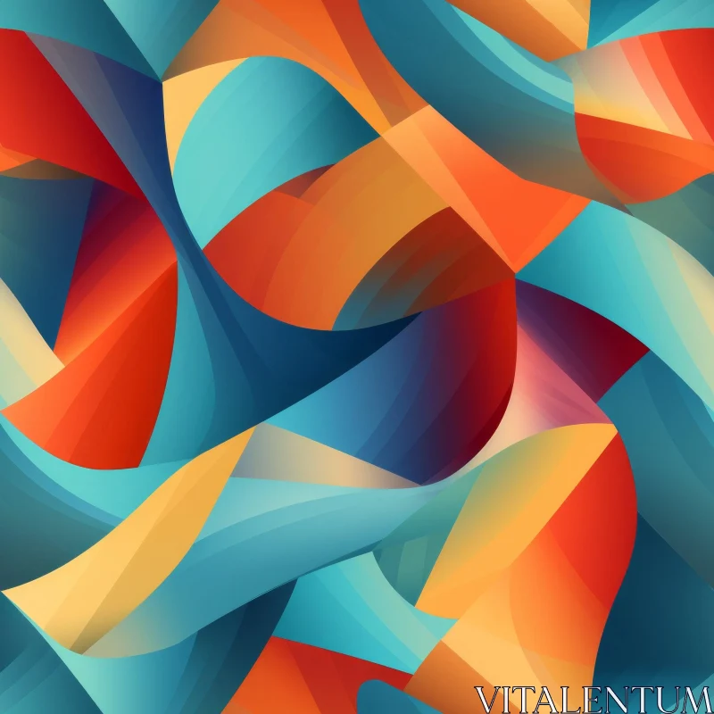 Colorful Abstract Seamless Pattern for Web and Fabric Design AI Image