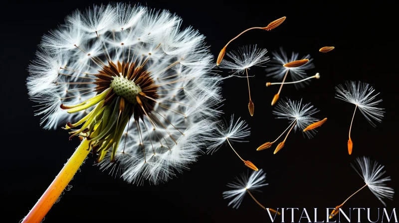 Dandelion Flower Head Close-up | Nature Photography AI Image