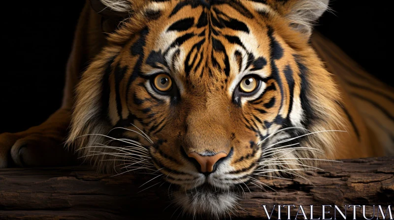 AI ART Intense Tiger Face Close-Up