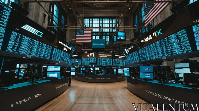 Interior of the New York Stock Exchange - A Symbol of Global Finance AI Image