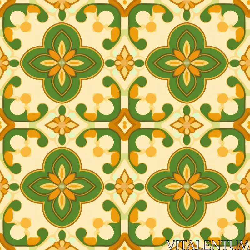 Moroccan Tiles Seamless Pattern - Traditional Design AI Image