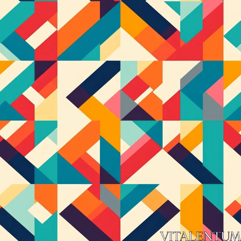 AI ART Colorful Geometric Pattern for Modern Decor