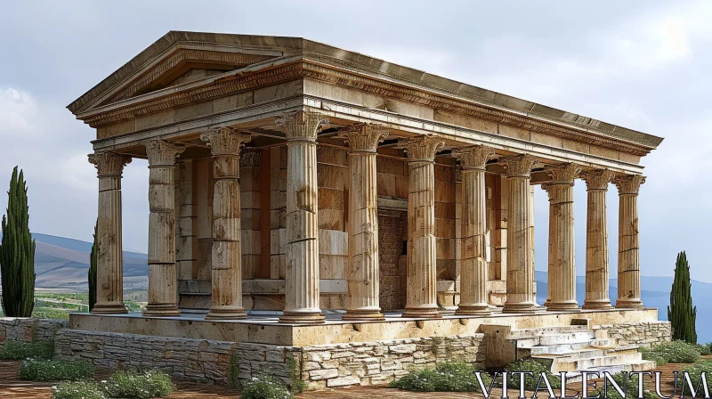 AI ART Enchanting Ancient Greek Temple: A Glimpse into History