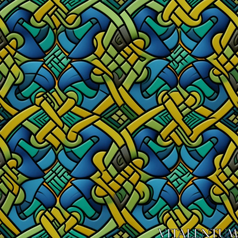 Intricate Celtic Knot Seamless Pattern for Design Projects AI Image