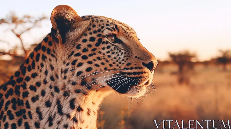 AI ART Majestic Leopard Portrait - Wildlife Photography