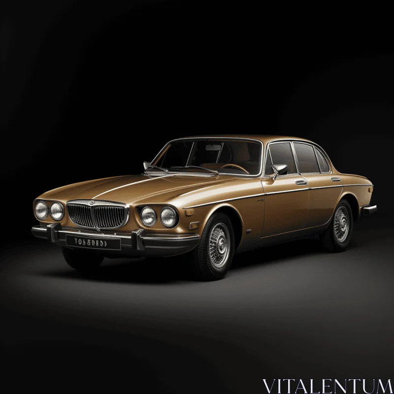 Vintage Jaguar XJ: Realistic and Hyper-Detailed Rendering AI Image