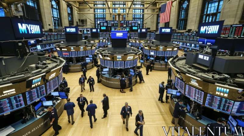 Bustling Trading Day at the New York Stock Exchange AI Image