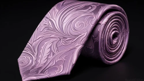 Purple Silk Floral Pattern Tie - Elegant Formal Wear