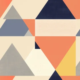 Retro Geometric Pattern in Warm and Cool Colors