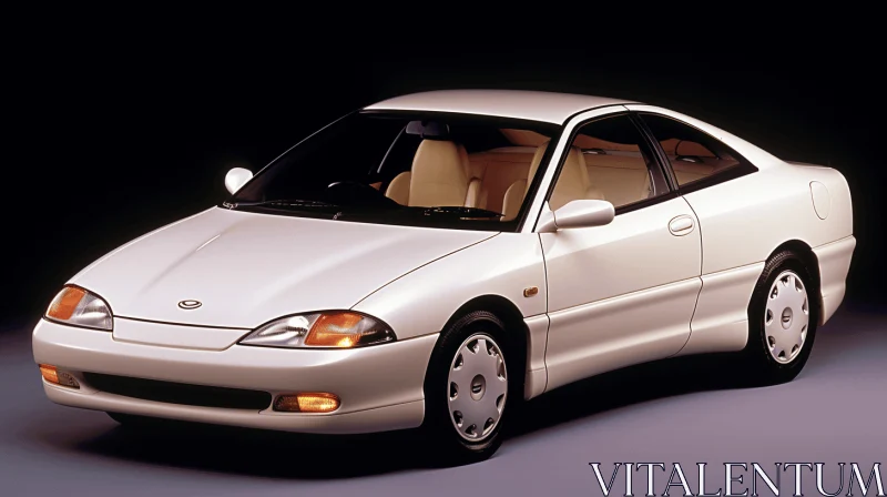 Sleek and Streamlined: Ivory Toyota Celica from the 1990s AI Image